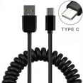 thumbnail image 3 of AT&T Samsung Galaxy S8 Black Coiled Type-C Cable Rapid Charge USB Wire Sync N2Z, 3 of 5