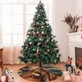 thumbnail image 7 of Lsque Starry Night Guitar Dog Print Christmas Tree Skirt, Tree Skirt with Ties or Velcro, Perfect for Holiday Decorations, Halloween, and New Year-36", 7 of 7