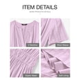 thumbnail image 4 of Vestido casual BTFBM de verano 2025 con cuello en V y manga corta para mujer, 4 of 9
