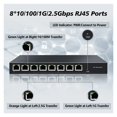 thumbnail image 3 of 2.5G Ethernet Switch 2.5GBASE-T 8 Port 5 Port RJ45 Fanless And Play Network Switch Desktop 80G Switching Capacity, 3 of 7