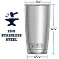 thumbnail image 5 of YETI Rambler 20 oz Tumbler, Vacuum Insulated with MagSlider Lid, Power Pink, 5 of 8