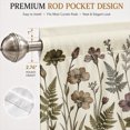 thumbnail image 4 of Rdsfhsp Vintage Wildflowers & Ferns Window Valance Botanical Floral Short Curtain Rod Pocket for Kitchen, 4 of 5