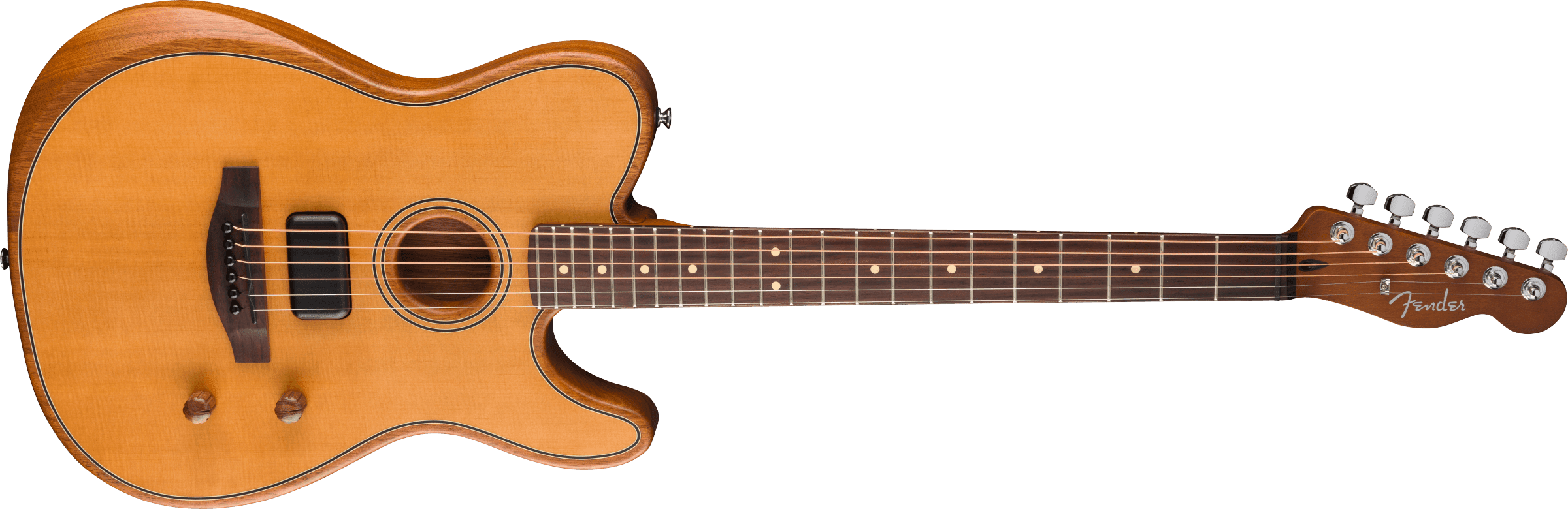 Fender Acoustasonic Standard Telecaster Acoustic-Electric Guitar, Solid Spruce Top, Aged Natural