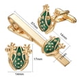 thumbnail image 2 of Yoursfs Tie Clip Cufflinks Set for Men Green Frog 2.2 Inch Tie Bar Clip Wedding Party Suit Jewelry Gift, 2 of 5