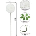 thumbnail image 2 of Artificial Wedding Dahlia Flowers 25pcs Fake Foam Roses with Stem for Wedding Bouquets Centerpieces Arrangements Decoration(Mint Green), 2 of 5