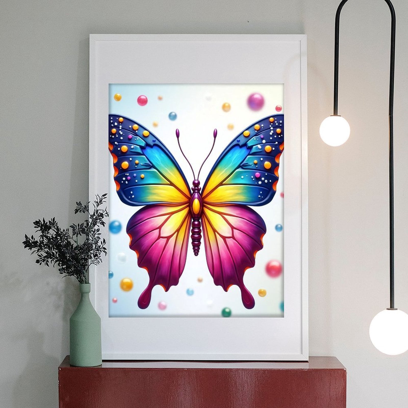Diamond Art Kit for Adults, Colorful Butterfly Print No.1054 Diamond Painting for Adults Beginners, 5D DIY Diamond Art Painting Kits, Colorful Diamond Painting Craft for Home Decor 12x16