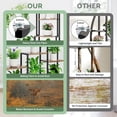 thumbnail image 5 of 71" Tall Indoor Plant Stand with Grow Light, 8-Tier Heavy Duty Metal Shelf for Multiple Plants, Space-Saving Flower Display Rack for Living Room, Patio, Garden, Walnut and Black Finish, 5 of 7