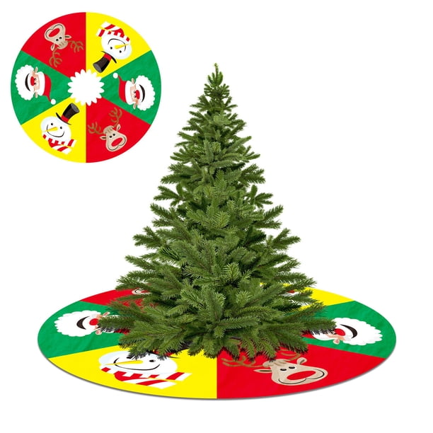 Ganfancp Falda Del Árbol de Navidad Decoración de Vacaciones Suministros No Tejida Árbol de Fondo Del Árbol de Navidad Decoración Del Árbol Delantal Liquidación 1* Falda para Árbol de Navidad