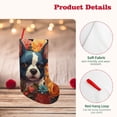 thumbnail image 4 of Lsque 18 Inches Cute Colorful Flower French Bulldog Pattern Christmas Stockings Hanging Ornaments,Knitted Xmas Fireplace Hanging Stocking,Holiday Decoration, 4 of 7