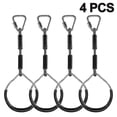 thumbnail image 1 of Colorful Swing Gymnastic Rings - 4 Pack Outdoor Backyard Play Sets & Playground Equipment For Ninja Course, 1 of 4