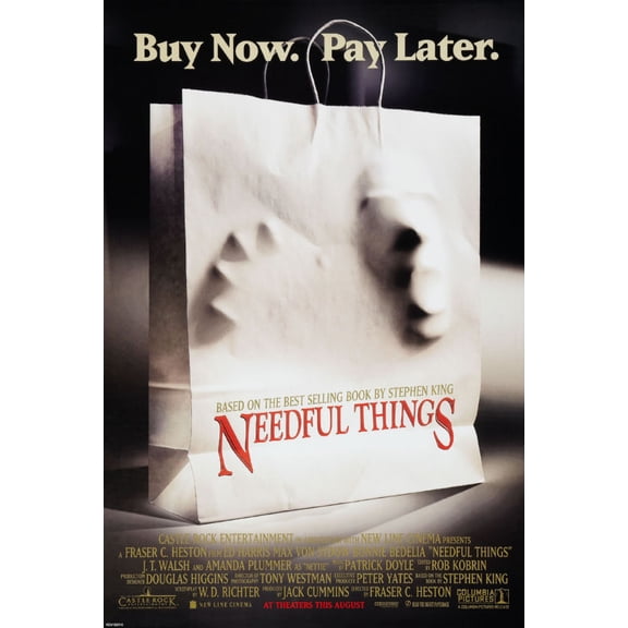 Western Graphic Needful Things Movie Poster 11inx17in Mini Poster 11x17 poster Color Category: Multi, Unframed, Ages: Adults