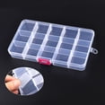 thumbnail image 4 of Transparent Plastic Storage Jewelry Box Compartment Adjustable Container For Beads Earring Box For Jewelry Rectangle Box Case 18, 4 of 6