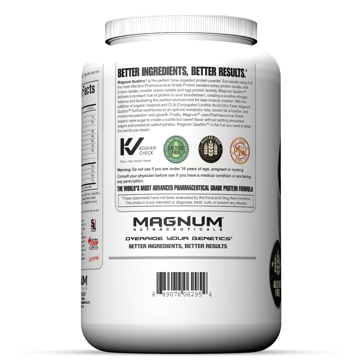 Magnum Nutraceuticals Quattro Protein Powder 2 lbs Chocolate Love
