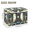 thumbnail image 5 of Yayeee Collapsible Cube Storage Bin with Lid Fabric Closet Decorative Basket with Handles, Mystical Owls Pattern, 5 of 7