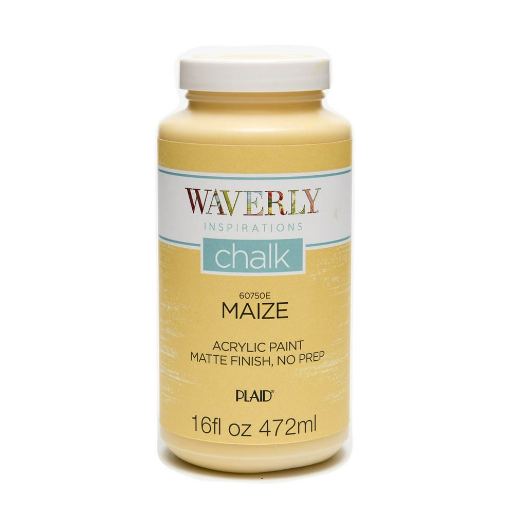 Waverly Inspirations 60750E Chalk Finish Acrylic Paint, Maize, 16 oz