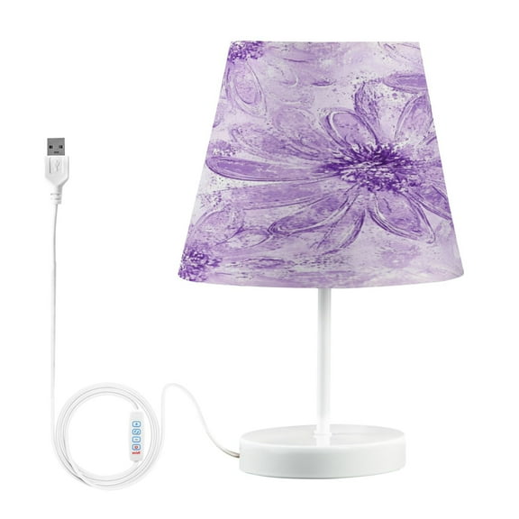 BZSMCE Table Lamp Creative Lavender Petal Tapestry Pattern Simple Pattern Night Light