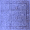 thumbnail image 1 of Ahgly Company Machine Washable Indoor Square Oriental Blue Industrial Area Rugs, 3' Square, 1 of 4