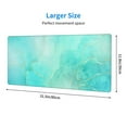 thumbnail image 3 of Pofeuu Cyan Mint Marble Print Desk Mat for Keyboard and Mouse，Computer Desk Matt for Desktop，Large Mouse Pad for Desk，Desk Pads on Top of Desks 12x31.5in, 3 of 8