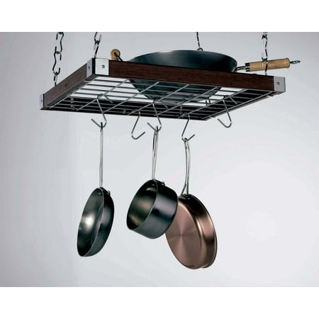 Concept Housewares Square Ceiling Rack - Espresso Wood 23