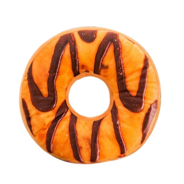 Maojin Almohada de felpa suave, cojín de asiento relleno, funda de cojín de alimentos dulces de Donut, funda de juguetes