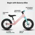 thumbnail image 2 of KEANO 12 Inch Kids Balance Bike for 2-6 Years Old Girls Boys, Toddler Balance Bike 2+ Year Old, Light-Up Wheels, No Pedal Push Bicycle, Adjustable Seat, Lightweight Nylon Frame, Multiple Colors, 2 of 6