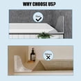 thumbnail image 4 of 2 Pieces Bathtub Corner Splash Guard， Arcylic Material Corner Guard Shower Bathtub Guard， Bathroom Bath Tub Splash Guards， with Transparent 3M Tapes for Bathtub Guard (Transparent), 4 of 5