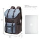 thumbnail image 2 of Mochila de viaje escolar KAUKKO para universidad flexible con portátil para 15 ", 22L (Nylon Greyblack) KAUKKO EP5-4-GREYCOFFEE, 2 of 5