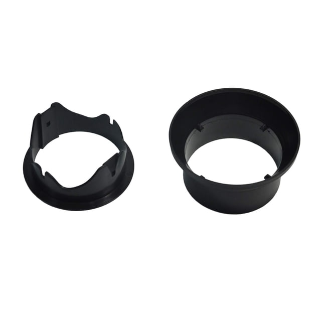 Adaptador para bajante de canalón Myard, conector de PVC de 4" negro