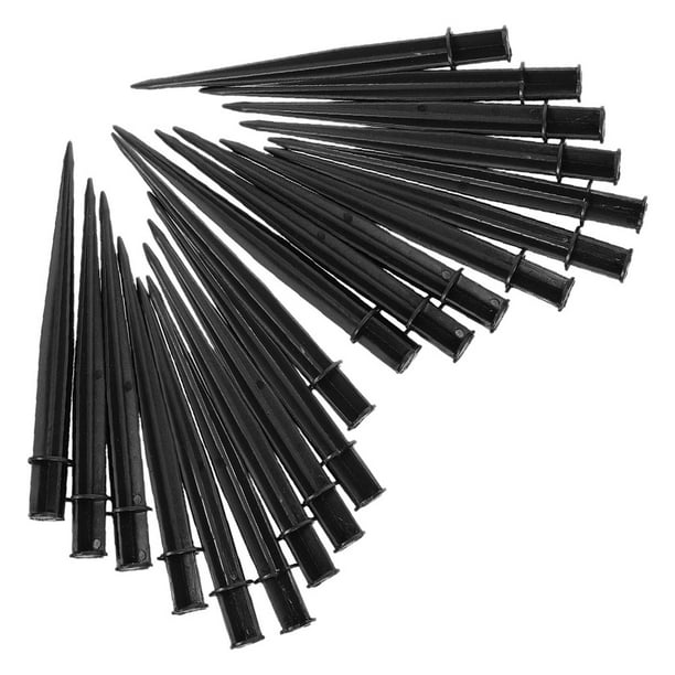 Luxshiny 20Ud Soportes Negros Para Luces Solares De Paisaje Con Fácil Inserción Y Durabilidad