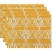 Simply Daisy 18" x 14" Star Light Geometric Print Placemats, Set of 4