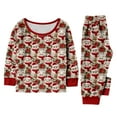 thumbnail image 5 of Family Christmas Pajamas Matching Set Ugly Christmas Sweater Crewneck Long Sleeve Knitted Cat Wearing Santa Hat Clause Sweater for Women Man Couples Flannel, 5 of 5
