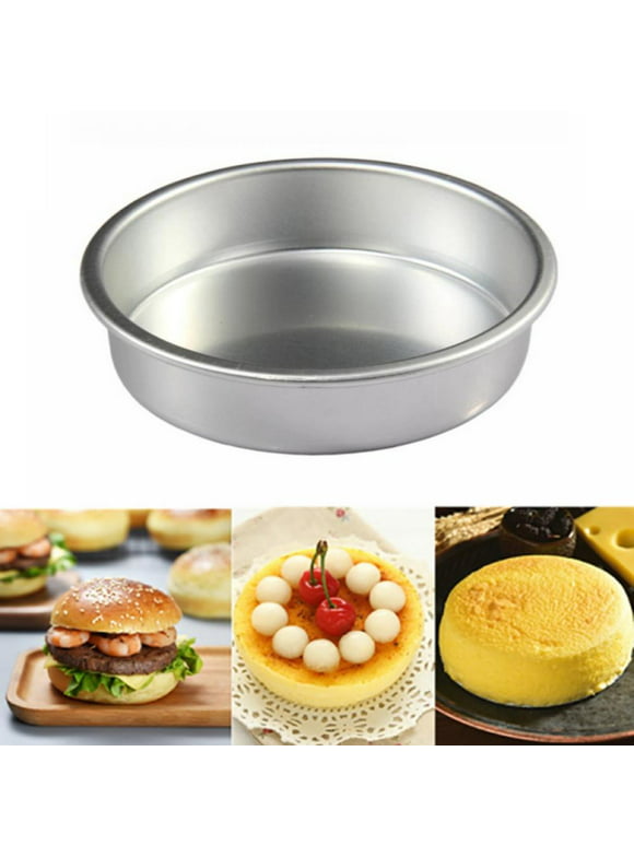 4 Inch Cake Pan, 4PCS Layer Baking Round Cake Pans Set Stainless Steel, For Baking Steaming Serving, Healthy & Sturdy, Mirror Finish & Dishwasher Safe