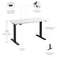 thumbnail image 5 of Bush Business Move 60 Series 48" x 24" Adjustable Standing Desk in White, 5 of 7