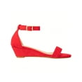 thumbnail image 2 of Women's Adjustable Ankle Strap Open Toe Low Wedge Sandal Comfortable Platform Heeled Sandals, 2 of 5