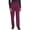 Wine, variant on Women Scrub Pull-on Pant Mid Rise Tapered Leg Bottoms with 6 Pockets & Rib-knit Waistband DK135T, 2XL Tall, Wine
