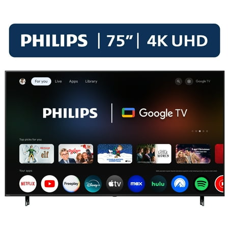 Philips 75" Class 4K Ultra HD (2160p) Google Smart LED TV (75PUL7552/F7) (New)