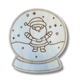 thumbnail image 2 of Unfinished Wood Etched Santa Snow Globe Shape | Paint By Line Crafts 10" / 1/8", 2 of 2