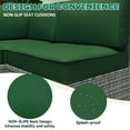 thumbnail image 5 of Yalissey Outdoor Replacement Cushions for Patio Furniture,Water-Resistant Sofa Cushions for Rattan Wicker Sectional Patio Conversation Sets,14-Piece Outdoor Couch Cushions Patio Sofa,Green, 5 of 7