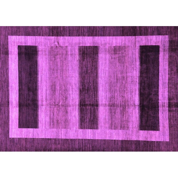 Ahgly Company Indoor Rectangle Abstract Purple Modern Area Rugs, 2' x 3'