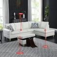 thumbnail image 2 of White Faux Leather Living Room Sofa Set, 2 of 8