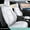 White, variant on IKABEVEM Custom Fit Seat Covers for Tesla Model Y 2020 2021 2022 Full Set White Leather Car Seat Covers 5 Seater