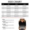 thumbnail image 3 of Womens Tops 3/4 Length Sleeve Tops Neck Casual Print Tunic T Shirts Three Quarter Length Tops Blouses For Women, 3 of 7