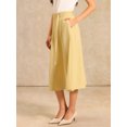 thumbnail image 4 of DARING DIVA Women's A Line Elastic High Waist Maxi Skirts Medium Yellow, 4 of 6