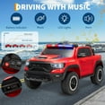 thumbnail image 2 of Eastvita 12V Licensed RAM Electric Pickup Truck for Kids, Dual Motor, Remote, LED, Music, Storage, 2 of 7