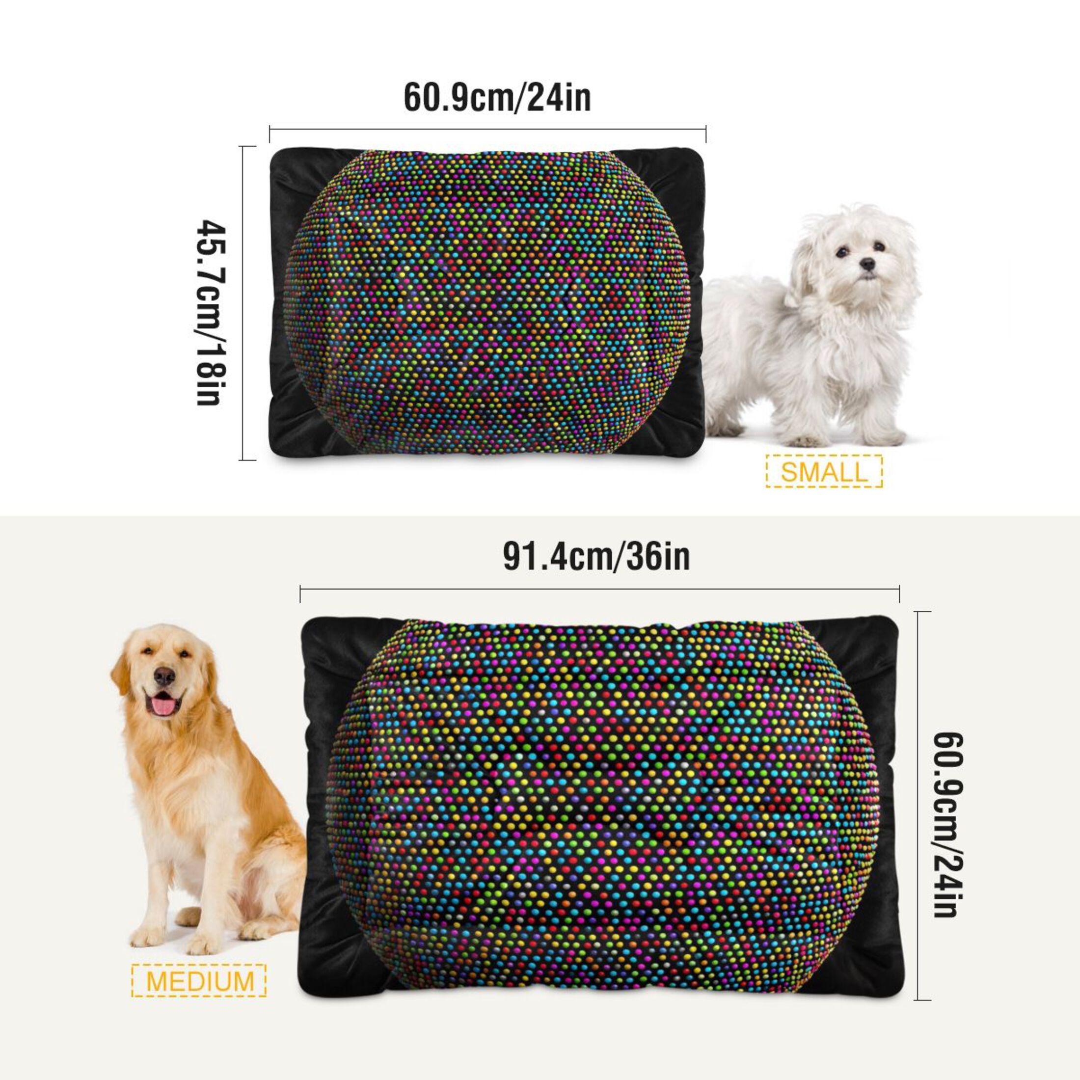 Cozy Mat Pet Bed Indoor Outdoor Warm Soft For Cat Dog Puppy(S/M) A Sphere Made Of Tiny