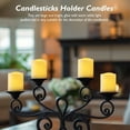 thumbnail image 4 of Homemory 400+ Hour Remote Control Candles, 2/4/6/8H Timer LED Votive Candles, Battery Operated Tea Lights in Warm White for Outdoor, Table, Halloween, Christmas (Batteries Included, 4 of 6