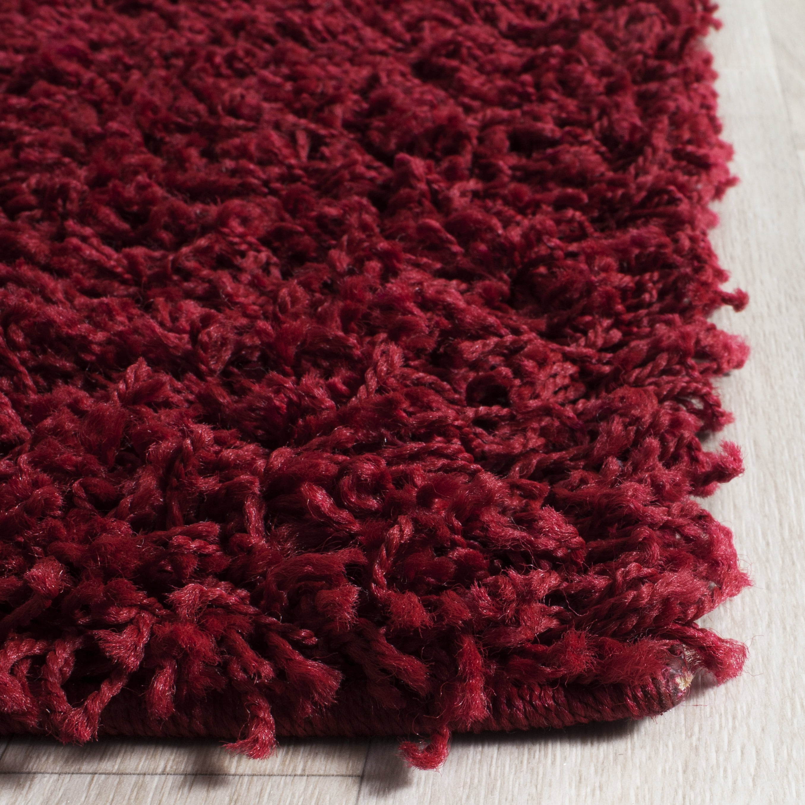 Safavieh Athens Talia Solid Shag Area Rug, Red, 5'1" x 7'6"