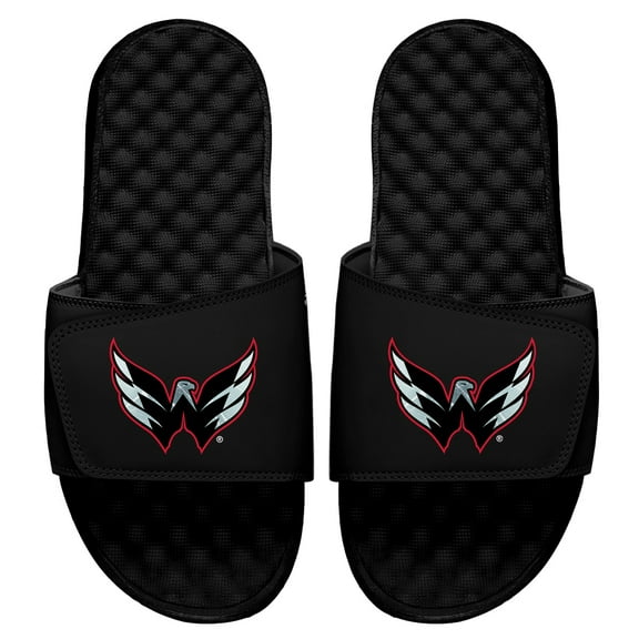 Men's ISlide Black Washington Capitals Ice Clipping Mask Slide Sandals