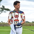 thumbnail image 4 of Lsque Sanrio Pattern Golf Shirts for Men Dry Fit Print Moisture Wicking Performance Short Sleeve Polo Shirt-Large, 4 of 7