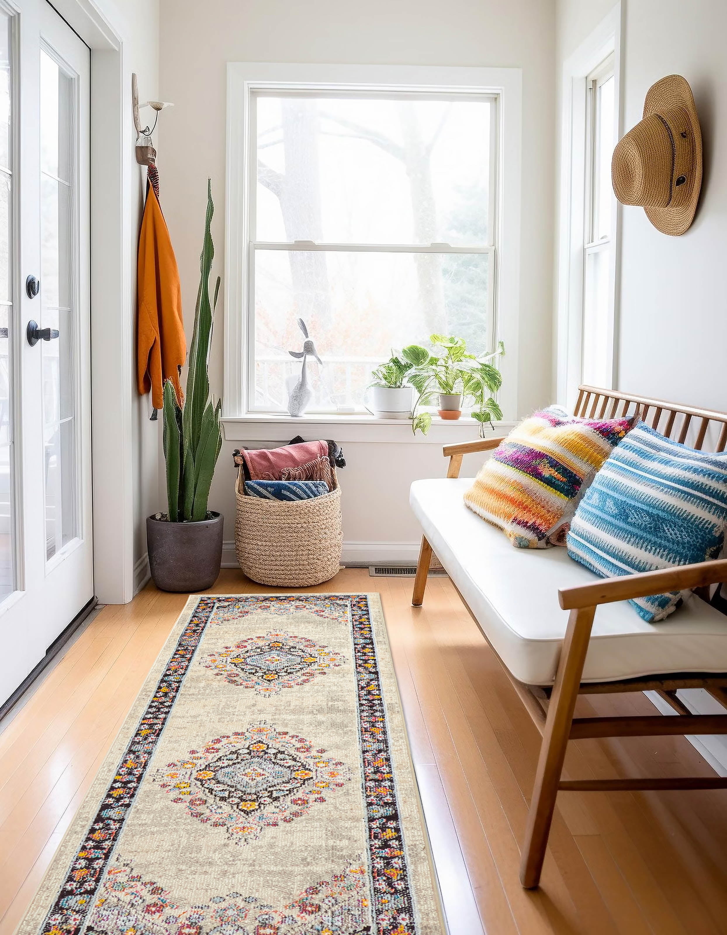 ECARPET Aldora Traditional Area Rug for Living Room, Bedroom, Dining Room, Entrance, Hallway and More